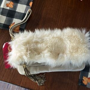 Carlos Santana bag with fur NEW
